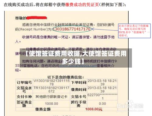 【使馆签证费用收据,大使馆签证费用多少钱】