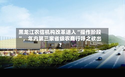 黑龙江农信机构改革进入“操作阶段”，年内第三家省级农商行呼之欲出？