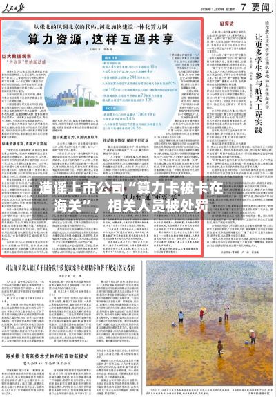 造谣上市公司“算力卡被卡在海关”，相关人员被处罚