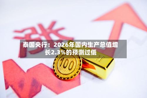 泰国央行：2026年国内生产总值增长2.3%的预测过低