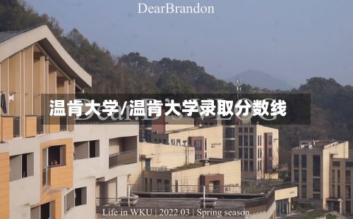 温肯大学/温肯大学录取分数线