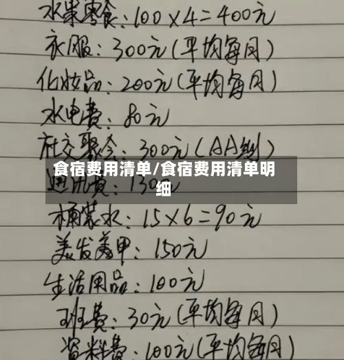 食宿费用清单/食宿费用清单明细-第3张图片