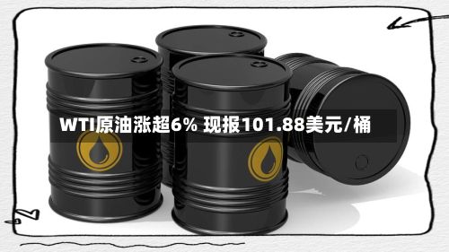 WTI原油涨超6% 现报101.88美元/桶
