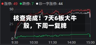 核查完成！7天6板大牛股，下周一复牌-第2张图片