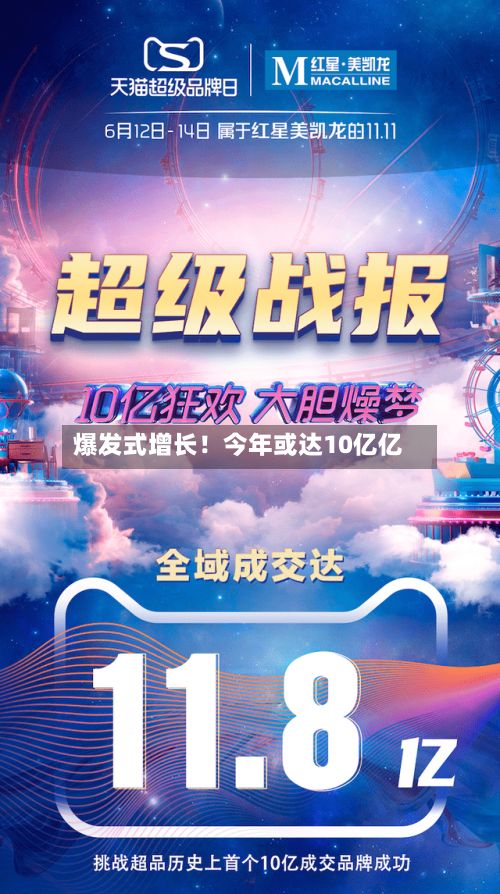 爆发式增长！今年或达10亿亿